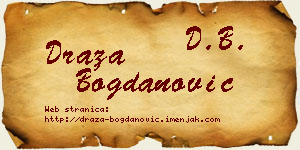 Draža Bogdanović vizit kartica